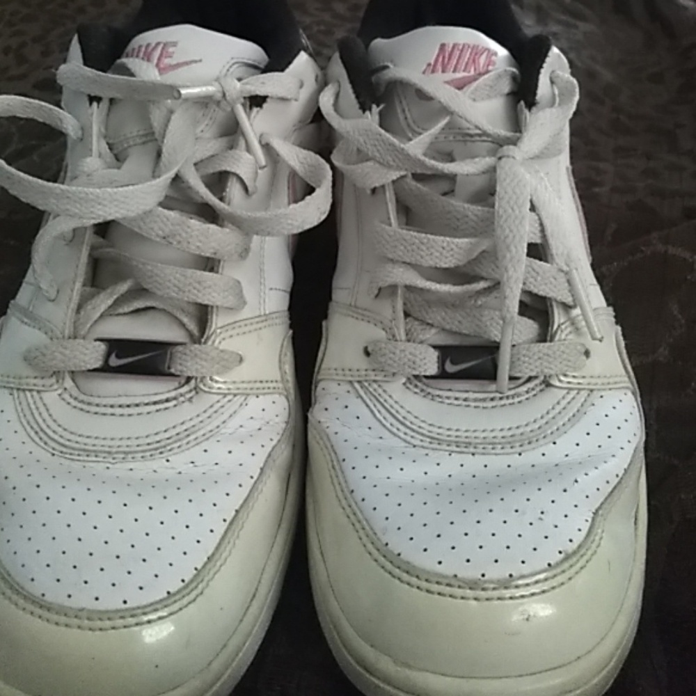 Pink white black nikes